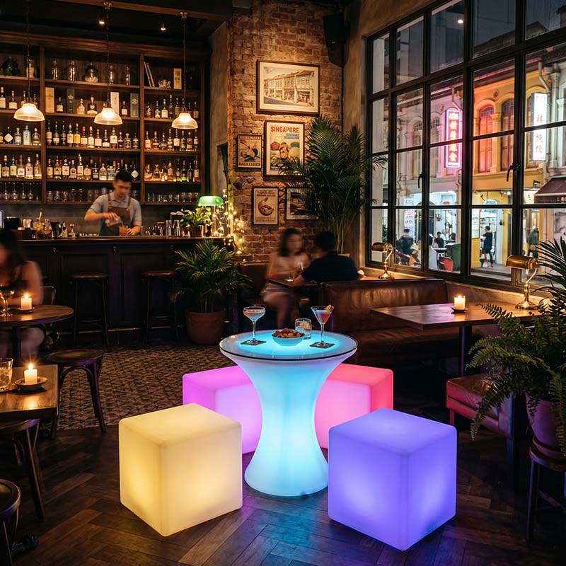 LED Cocktail Table rental Singapore