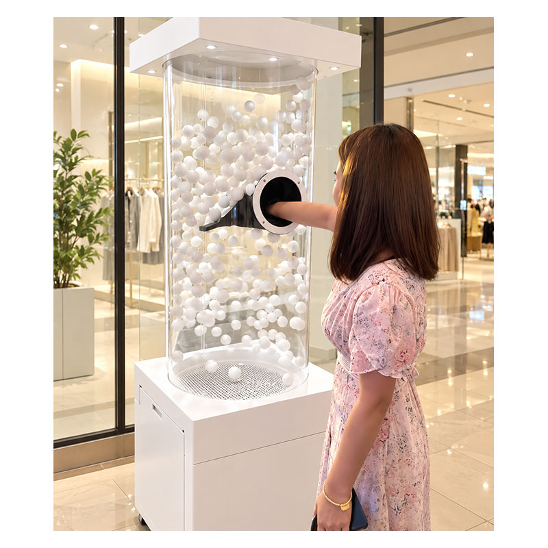 Reach-in lucky draw ball tower for rent in Singapore